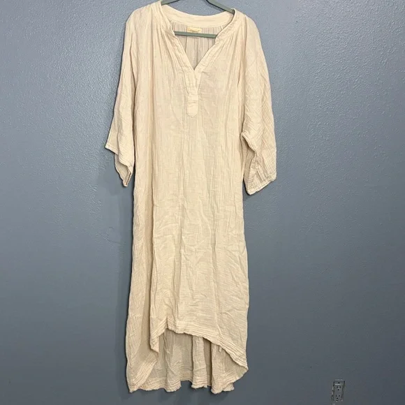 knee length dresses for ladies Low Back Maxi Dress - Tulum Lightweight Gauze